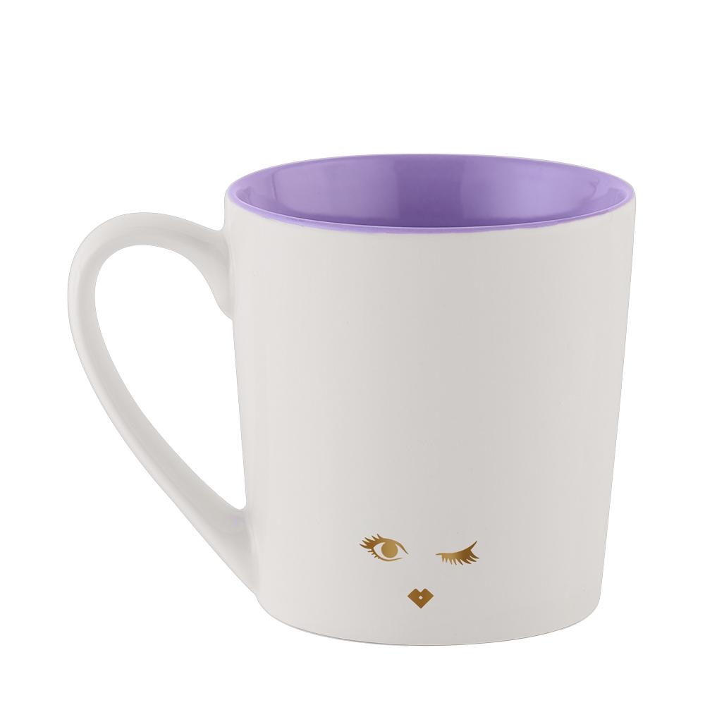 Foto 4 pulgar | Taza LuckyLy Blanca Frase Original 500 ml