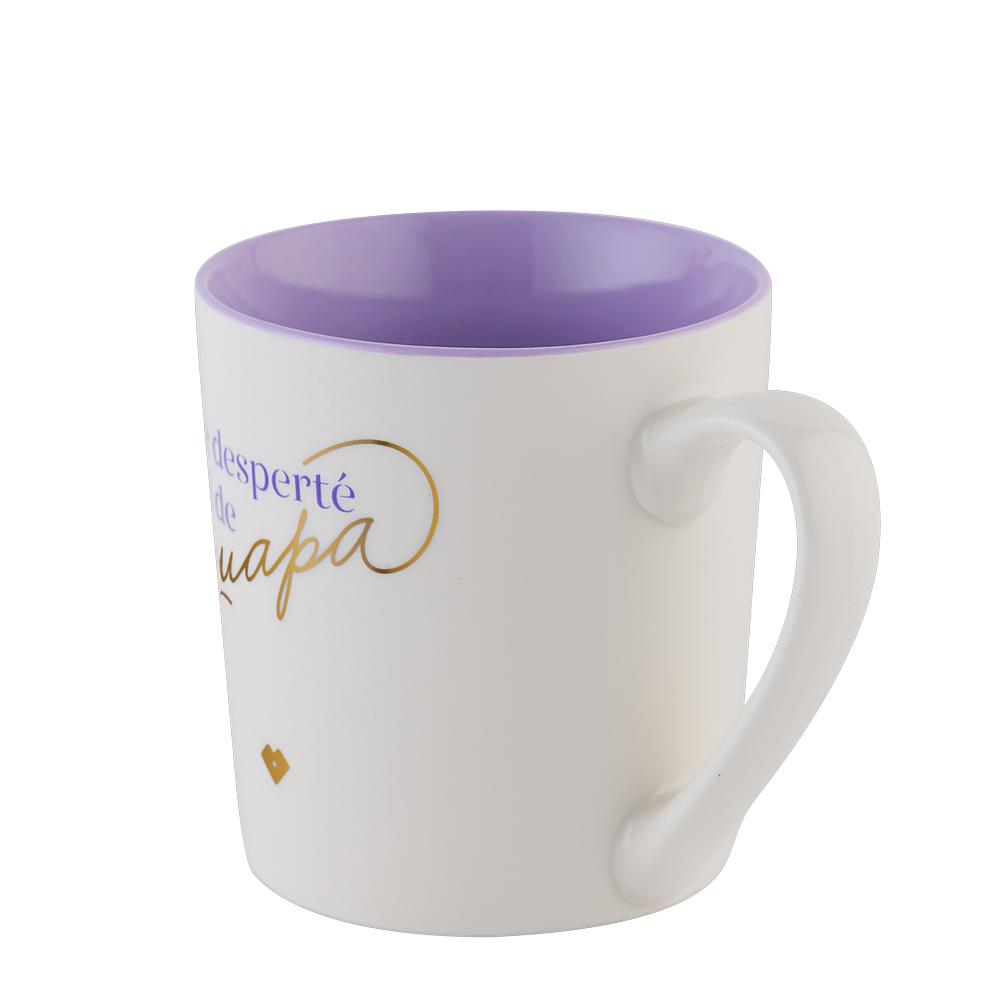 Foto 3 pulgar | Taza LuckyLy Blanca Frase Original 500 ml