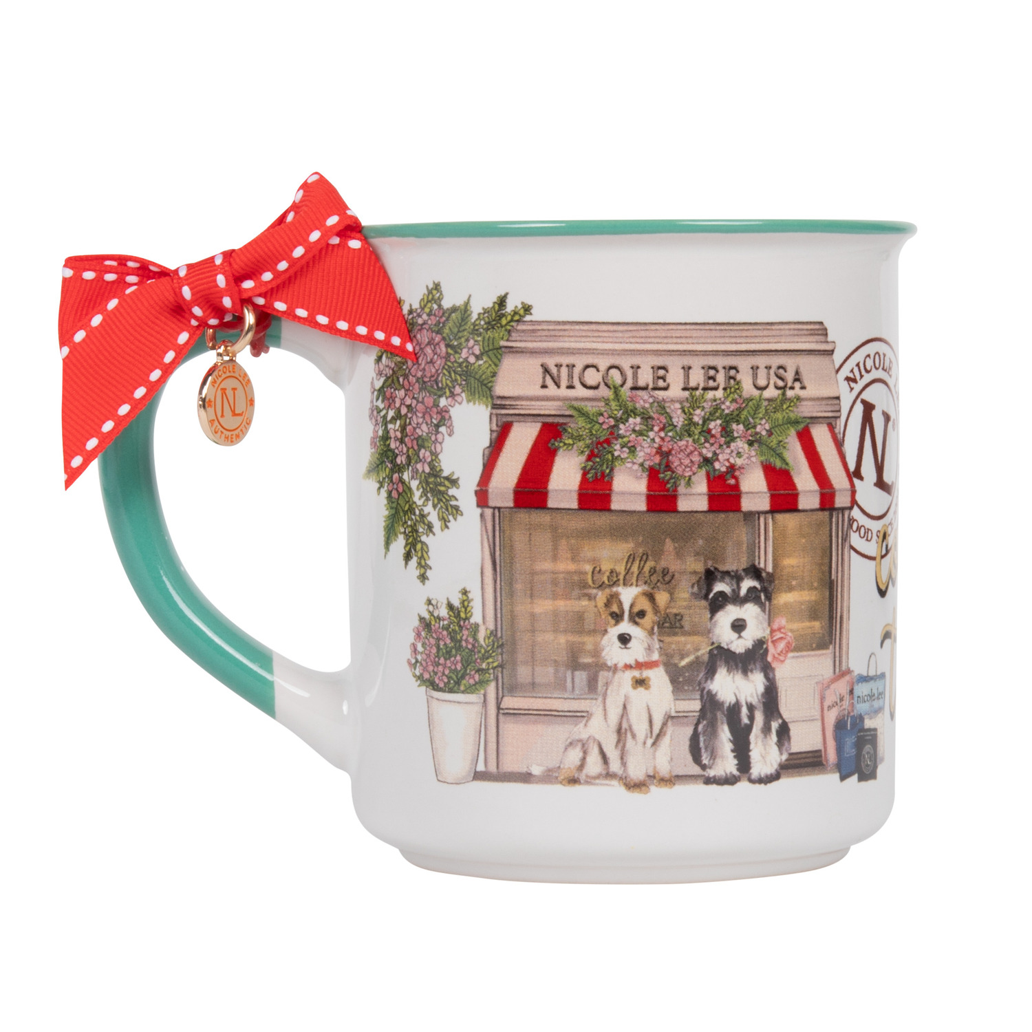 Taza De Ceramica Marca Nicole Lee Con Moñito Sisters Secret