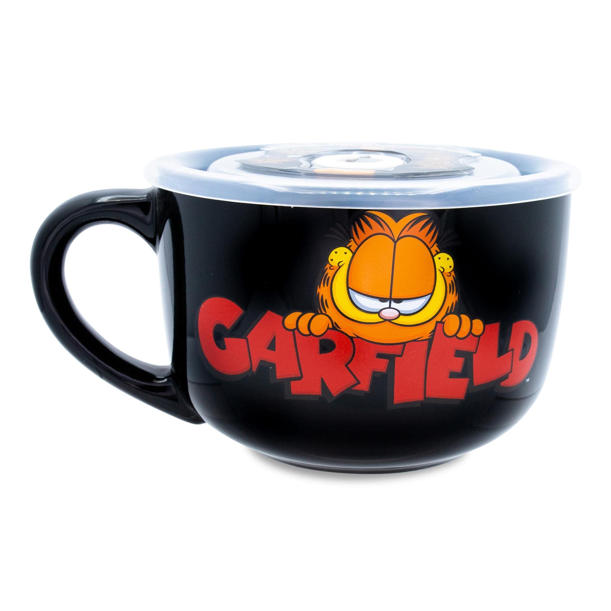 Foto 2 pulgar | Taza de Sopa Silver Buffalo Garfield Cerámica 700 ml con Tapa - Venta Internacional