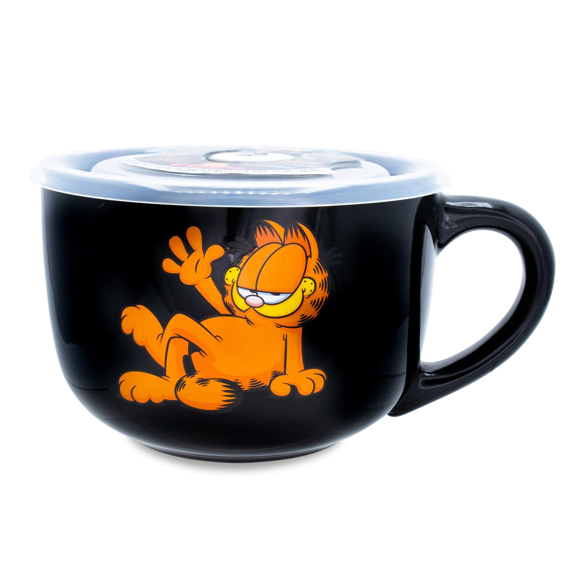 Foto 3 pulgar | Taza de Sopa Silver Buffalo Garfield Cerámica 700 ml con Tapa - Venta Internacional