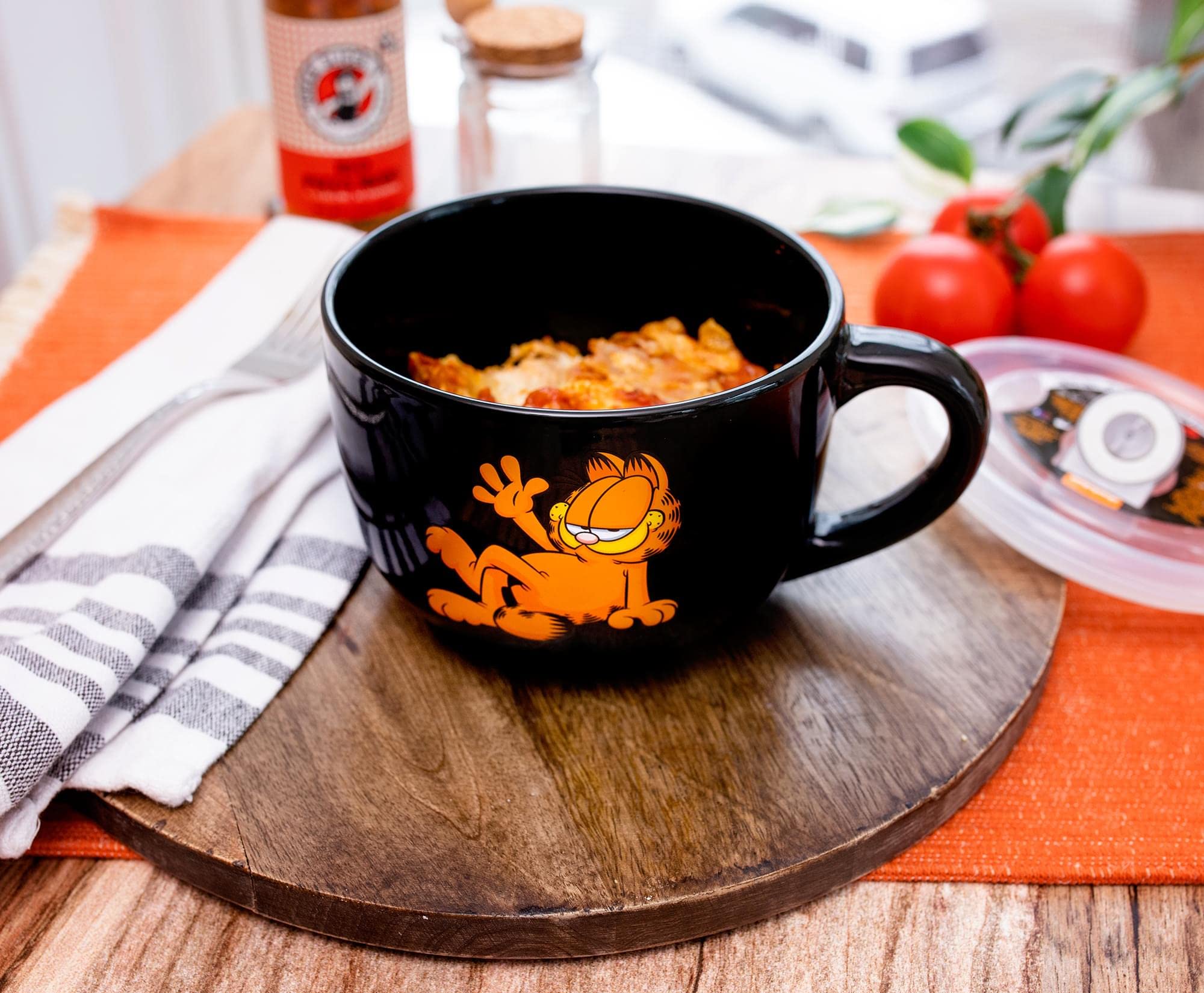 Foto 8 pulgar | Taza de Sopa Silver Buffalo Garfield Cerámica 700 ml con Tapa - Venta Internacional