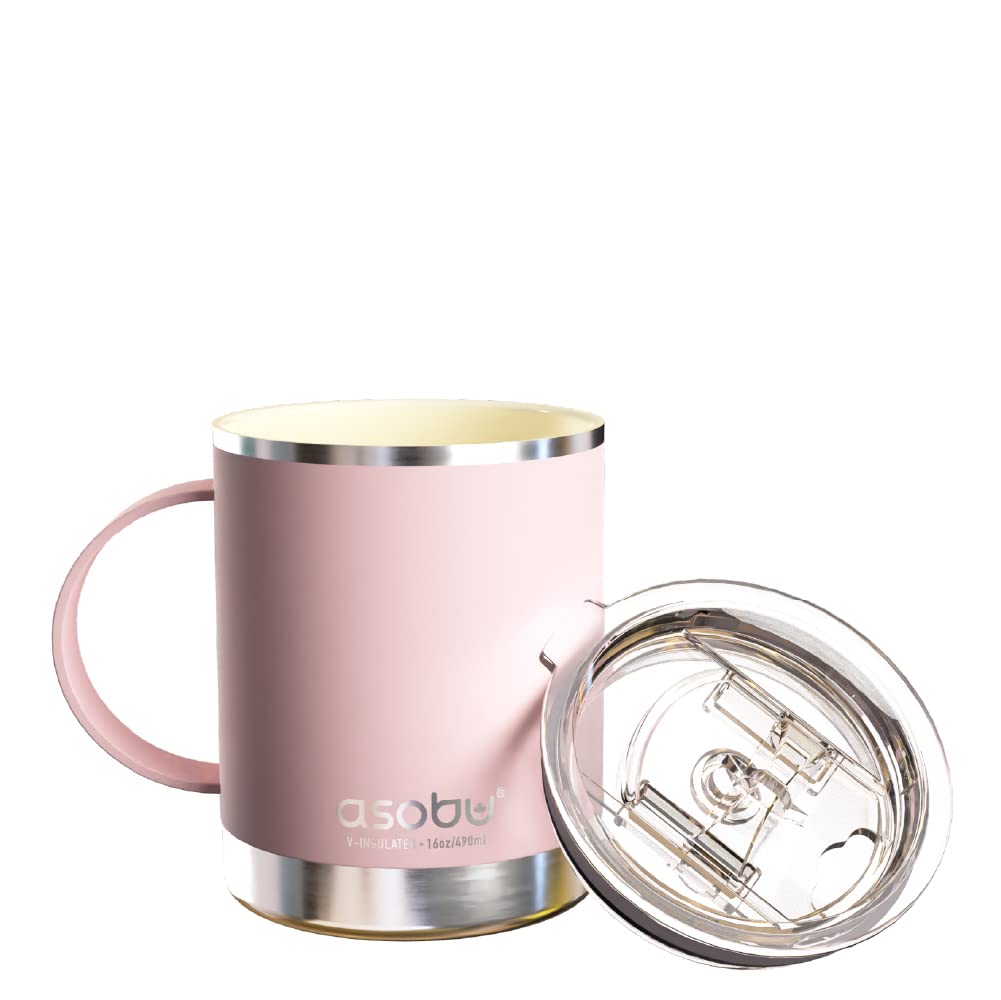 Taza De Café Asobu Ultimate De Acero Inoxidable, 350 Ml, Rosa - Venta Internacional.