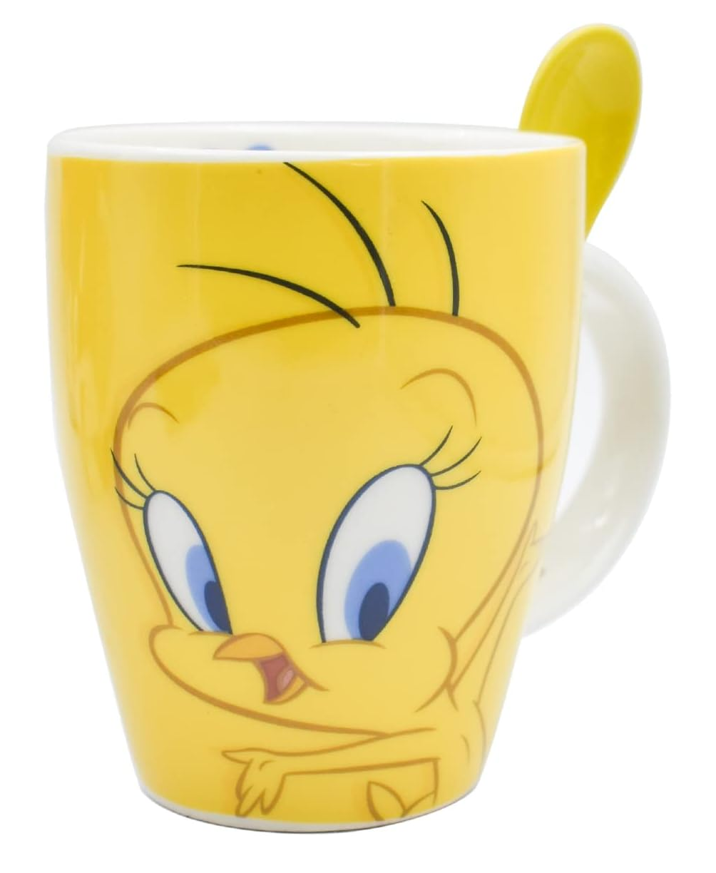 Foto 6 pulgar | Tazas Dúo Disney De Piolín Y Silvestre Con Cuchara Amarillo/rojo