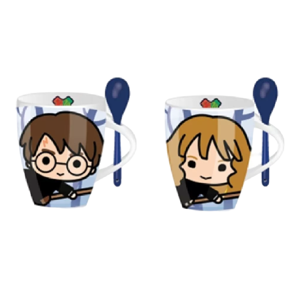 Tazas Dúo Disney De Harry Potter Y Hermione Con Cuchara Colores