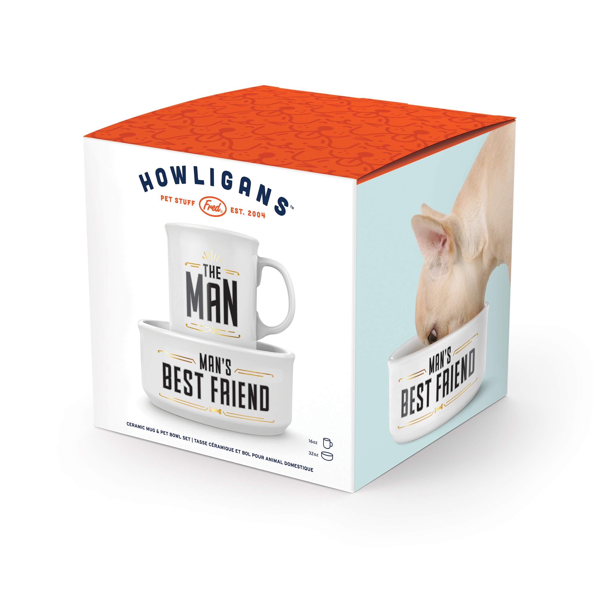 Foto 5 pulgar | Juego De Tazas Y Cuencos Para Perros Genuine Fred Howligans Best Friend - Venta Internacional.