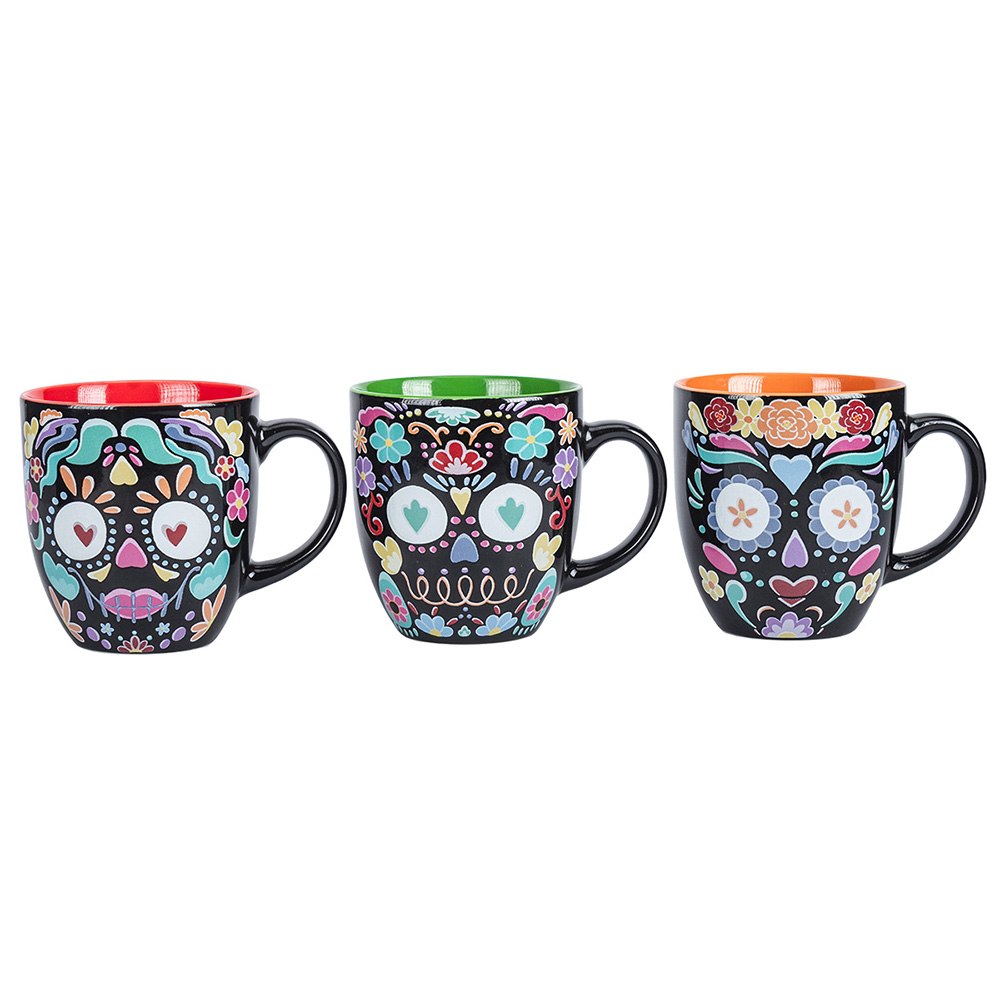 Juego De Tazas Porcelana Crown Baccara Calacamug 4 Piezas De 390 Ml