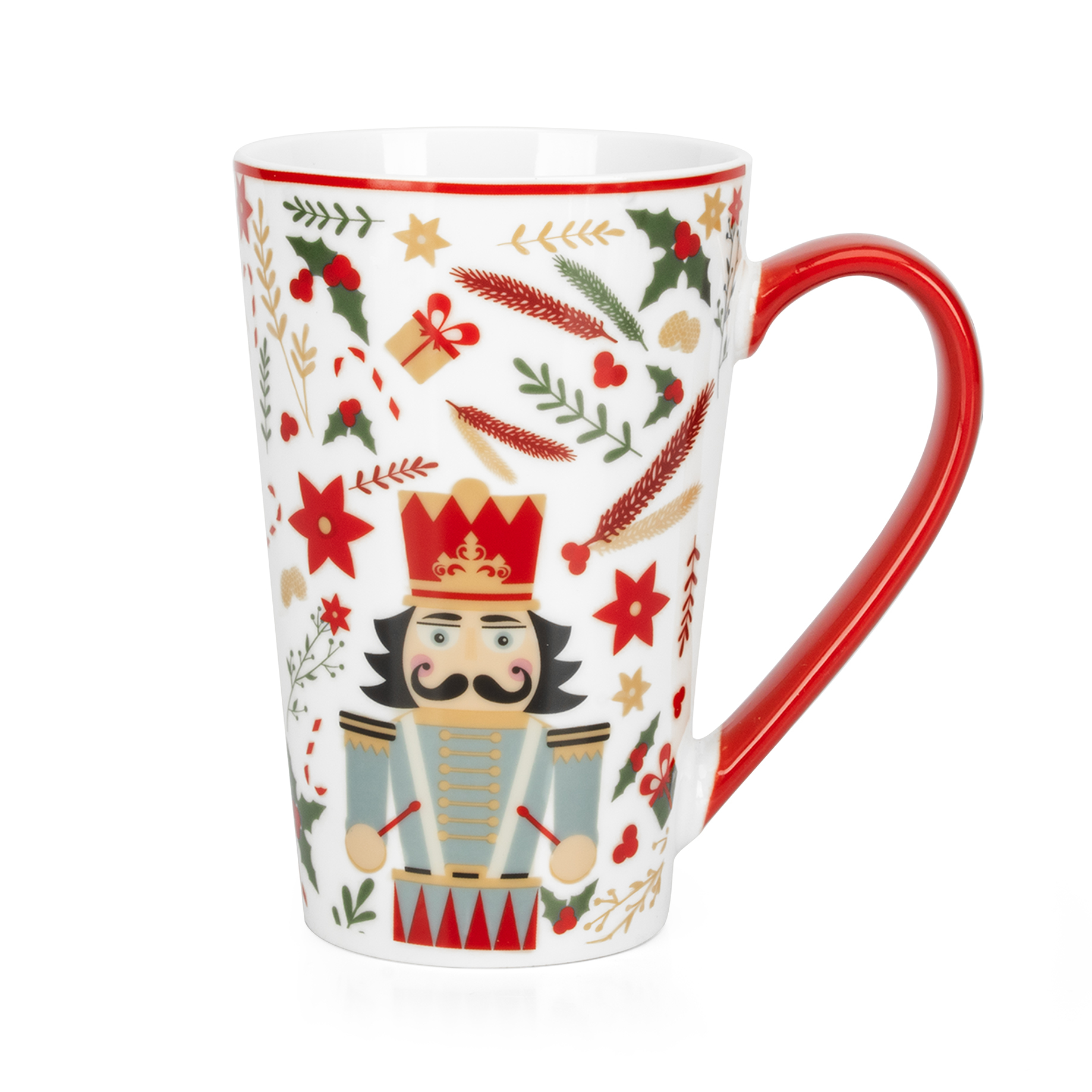 Foto 5 pulgar | Tazas Navideñas De Porcelana Crown Baccara Nut 4 Piezas De 500 Ml