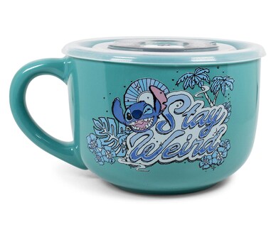 Foto 3 | Taza De Sopa Silver Buffalo Lilo And Stitch Stay Weird, 700 Ml - Venta Internacional.