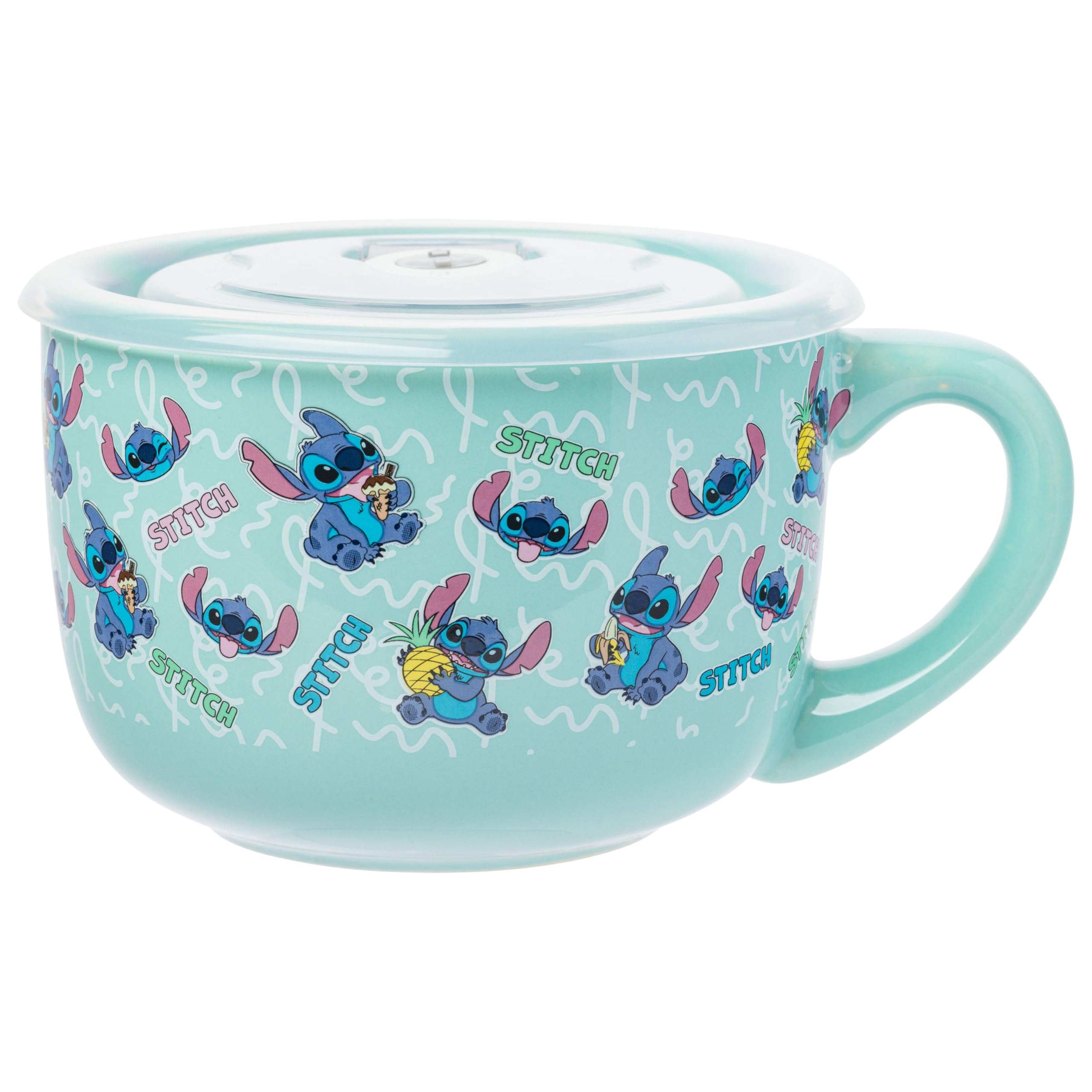 Taza Para Sopa Silver Buffalo Lilo And Stitch Pastel, 700 Ml - Venta Internacional.