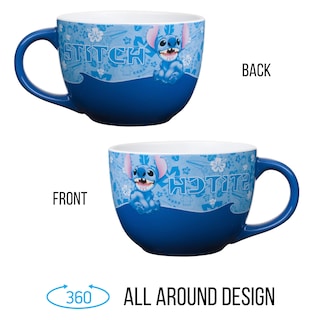 Foto 2 | Taza De Sopa Silver Buffalo Lilo And Stitch, Estilo Ondulado, 700 Ml - Venta Internacional.