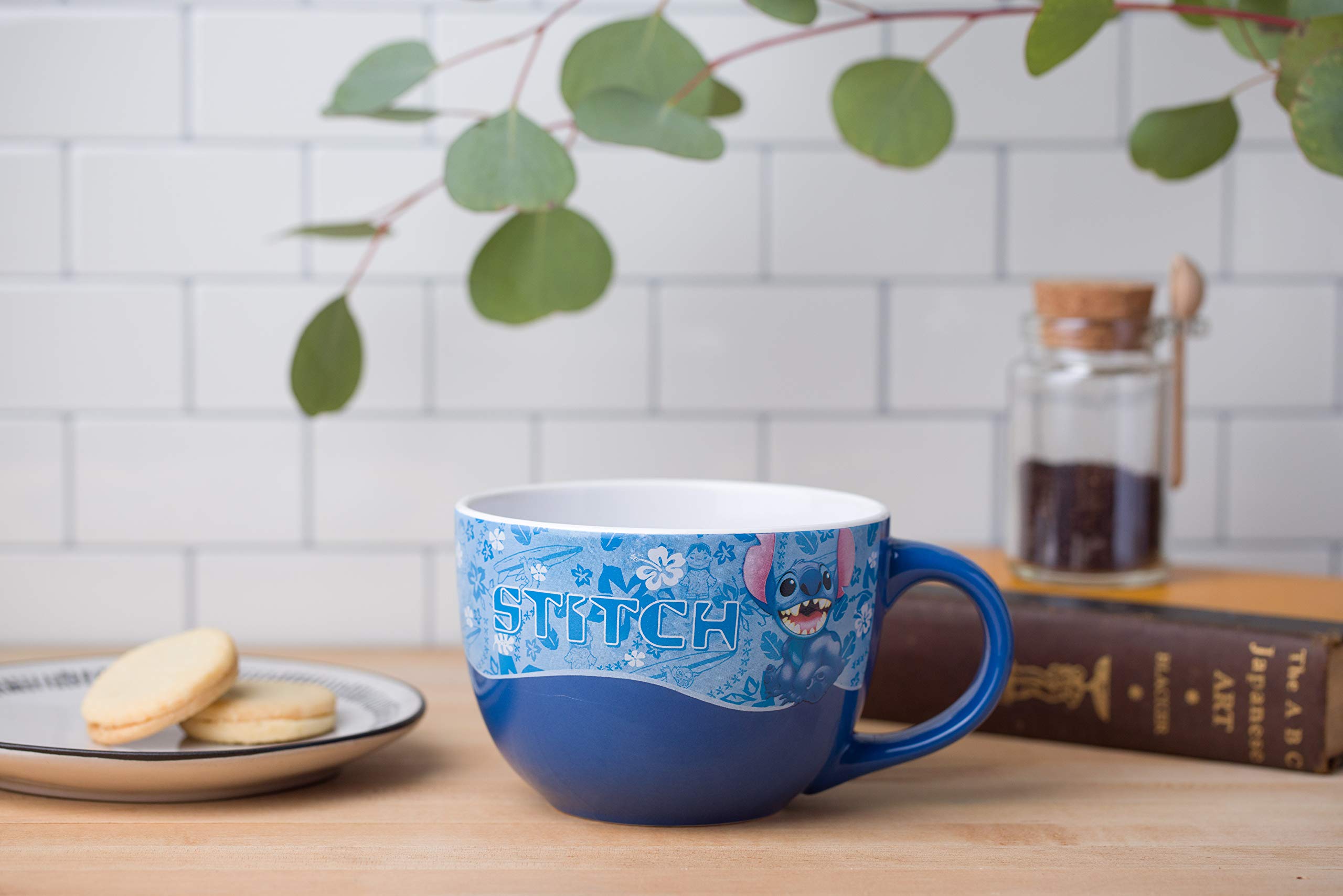 Foto 5 pulgar | Taza De Sopa Silver Buffalo Lilo And Stitch, Estilo Ondulado, 700 Ml - Venta Internacional.