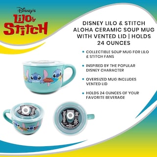 Foto 7 | Taza De Sopa Silver Buffalo Lilo And Stitch Aloha De 700 Ml Con Tapa - Venta Internacional.