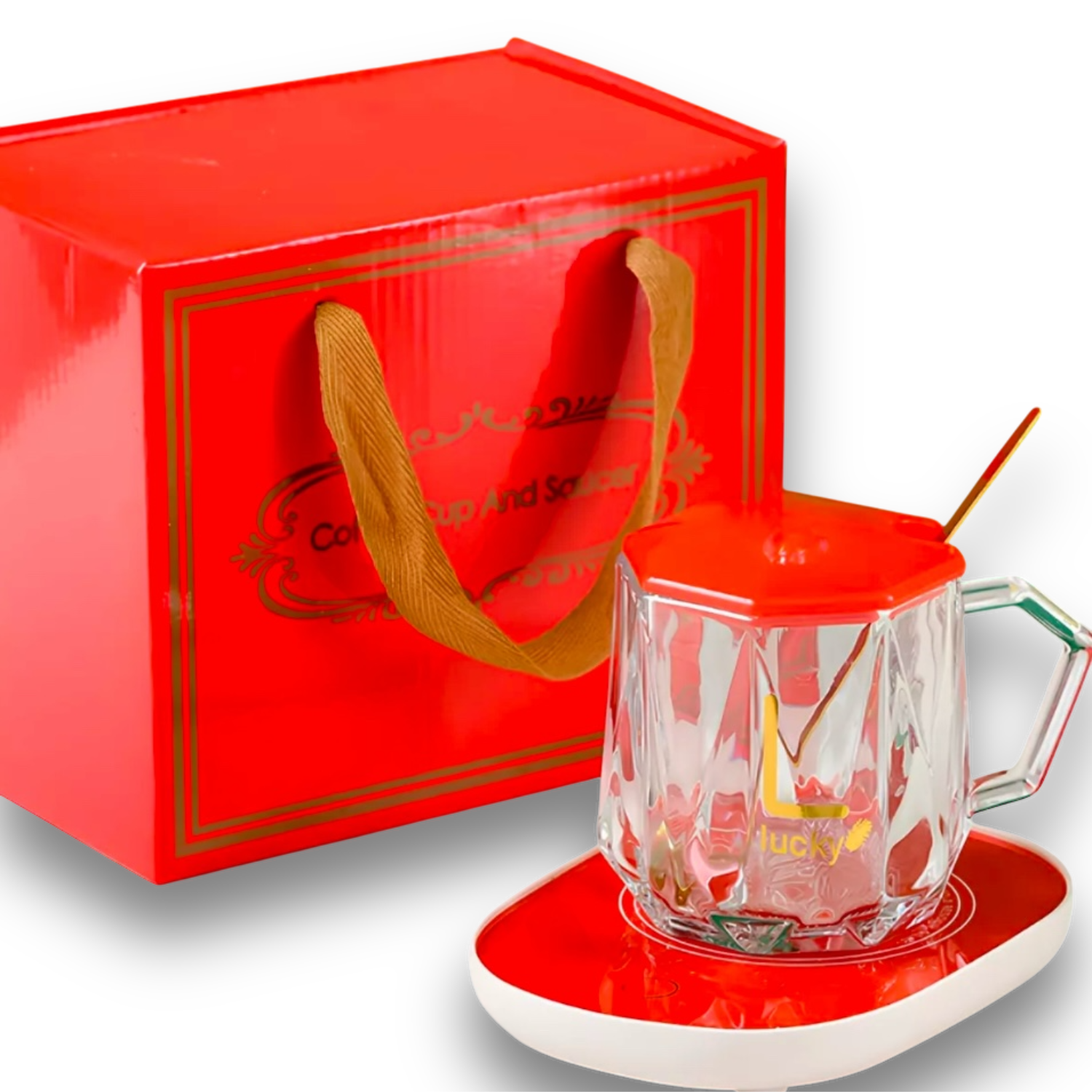 Taza con Calentador Eléctrico JustClick MX Inteligente Rojo