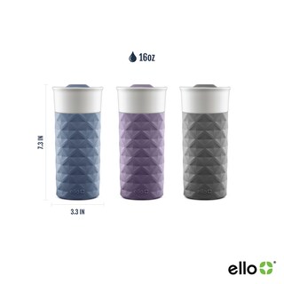 Foto 3 | Taza De Viaje De Cerámica Ello Ogden Sin Bpa Con Tapa De 470 Ml, Azul - Venta Internacional.