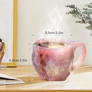 Foto 2 | Taza De Café Mineral Crystal 325 Ml Con Cuchara Multicolor 2025 - Venta Internacional.