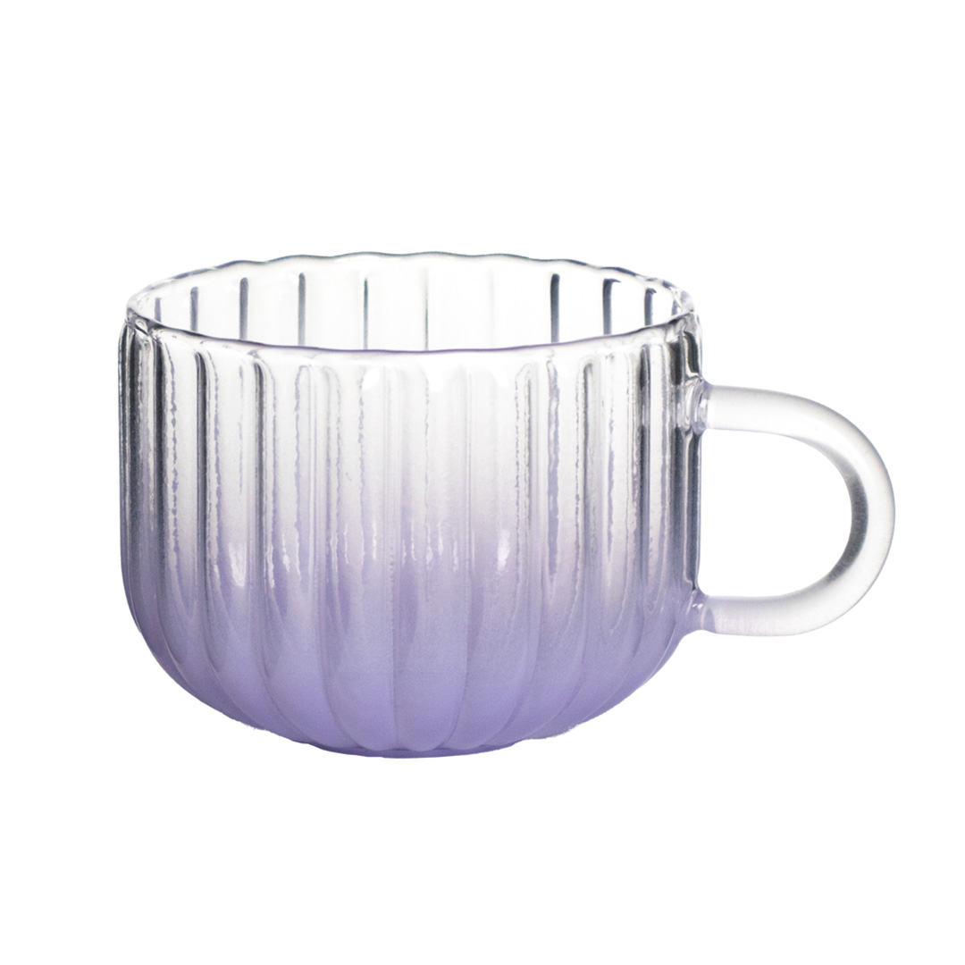 Foto 2 | Set De 4 Tazas De Cristal - Color Morado