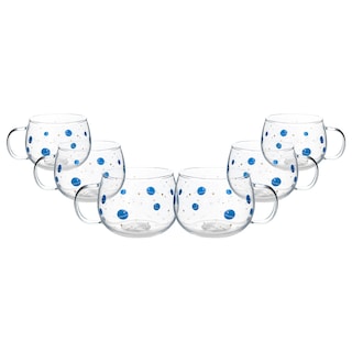 Foto 1 | Set De 6 Tazas De Cristal Con Planetas Azules