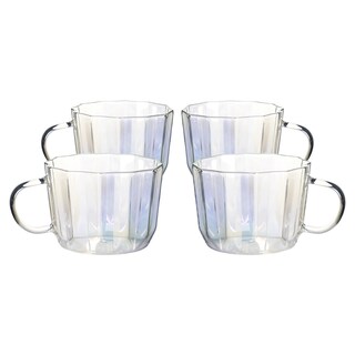 Foto 1 | Set De 4 Tazas De Cristal - Transparente