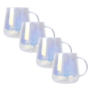 Foto 1 | Set De 4 Tazas Electrochapadas Arcoíris/tornasol 350 ml