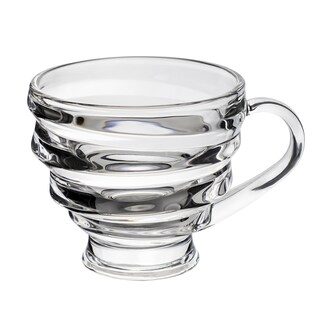 Foto 2 | Set De 6 Tazas De Cristal Anilladas - Transparentes