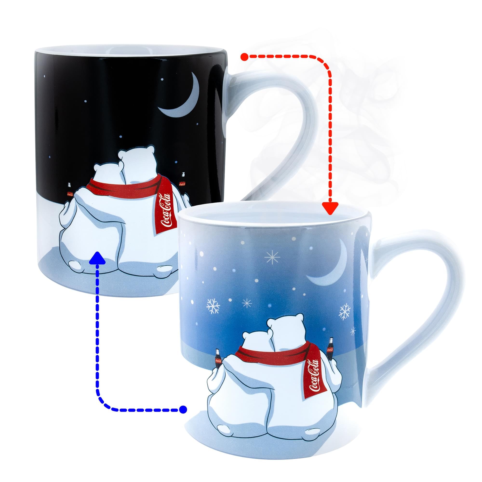 Foto 2 pulgar | Taza Silver Buffalo Coca-cola Holiday Polar Bears 414 Ml - Venta Internacional.