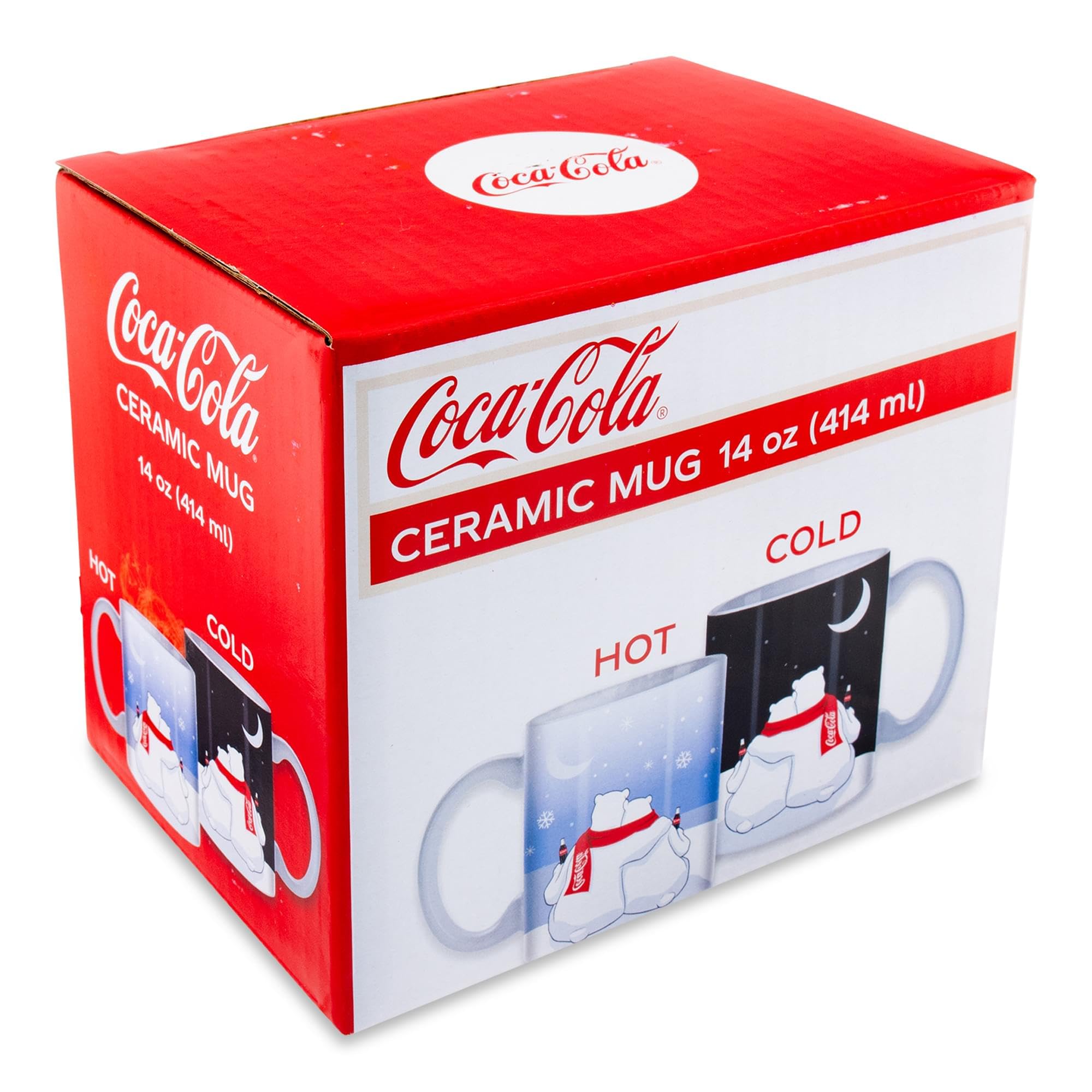Foto 3 pulgar | Taza Silver Buffalo Coca-cola Holiday Polar Bears 414 Ml - Venta Internacional.