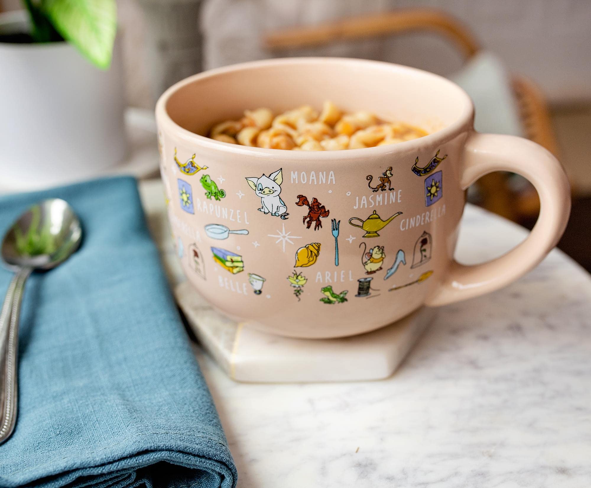 Foto 5 pulgar | Taza De Sopa De Cerámica Con Diseño De Princesa Disney Con Tapa Ventilada, 700 Ml - Venta Internacional.