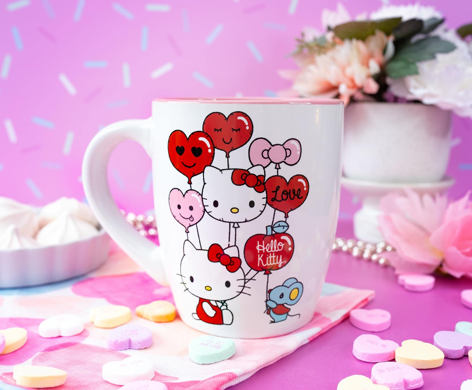 Foto 4 pulgar | Taza De Café Con Forma De Globo Plateado Con Forma De Corazón Buffalo Sanrio Hello Kitty, 750 Ml - Venta Internacional.