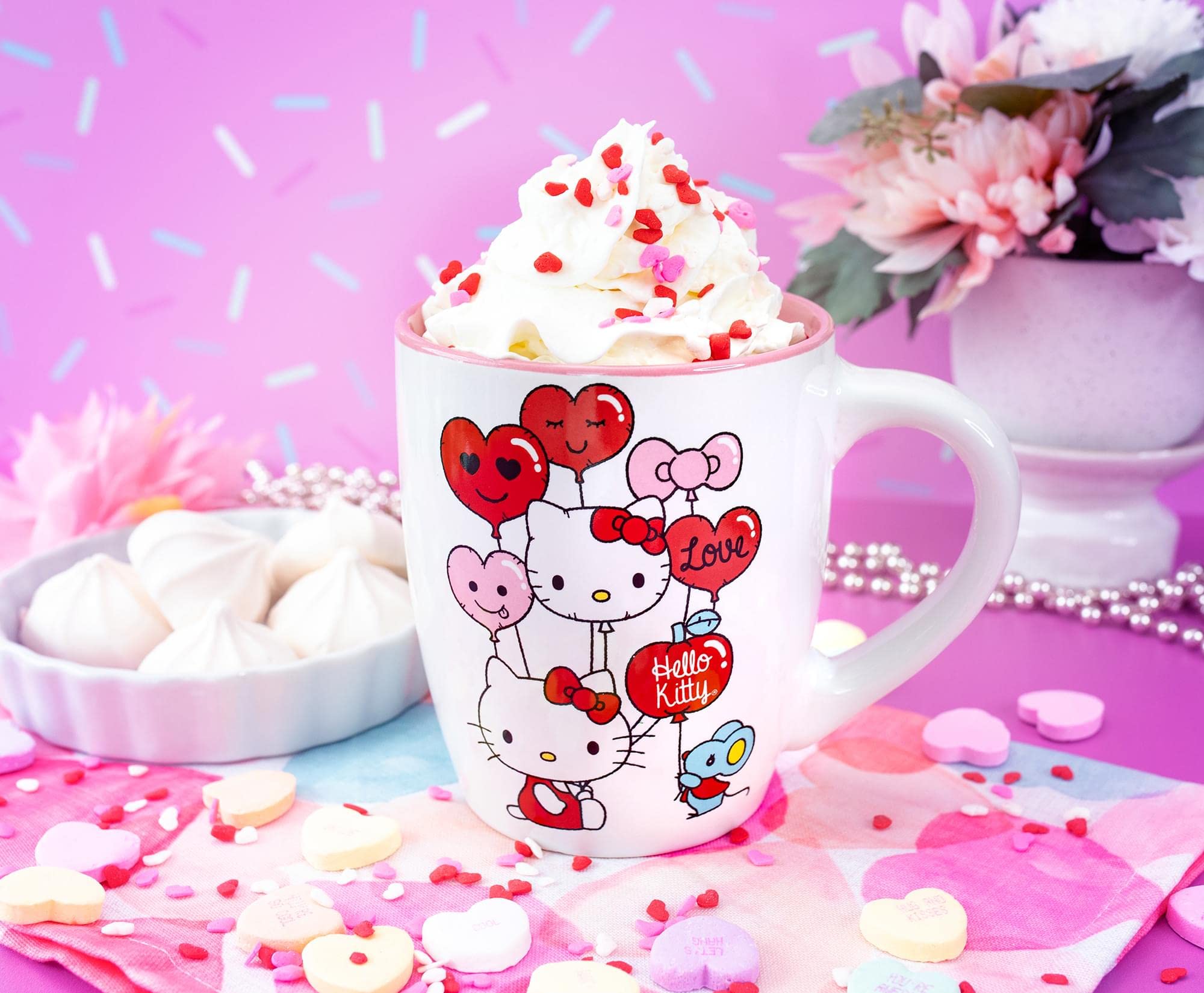 Foto 4 | Taza De Café Con Forma De Globo Plateado Con Forma De Corazón Buffalo Sanrio Hello Kitty, 750 Ml - Venta Internacional.