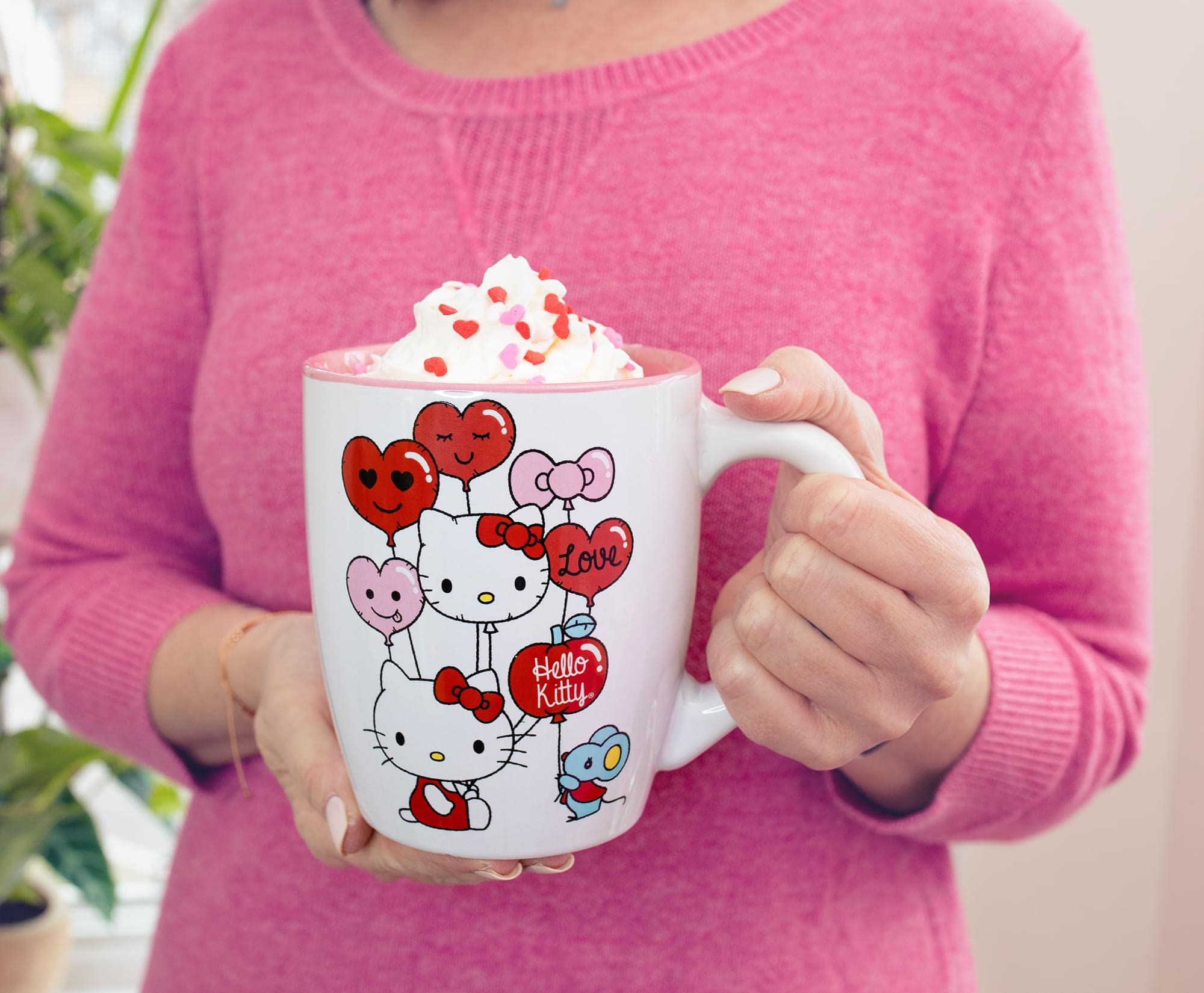 Foto 5 | Taza De Café Con Forma De Globo Plateado Con Forma De Corazón Buffalo Sanrio Hello Kitty, 750 Ml - Venta Internacional.