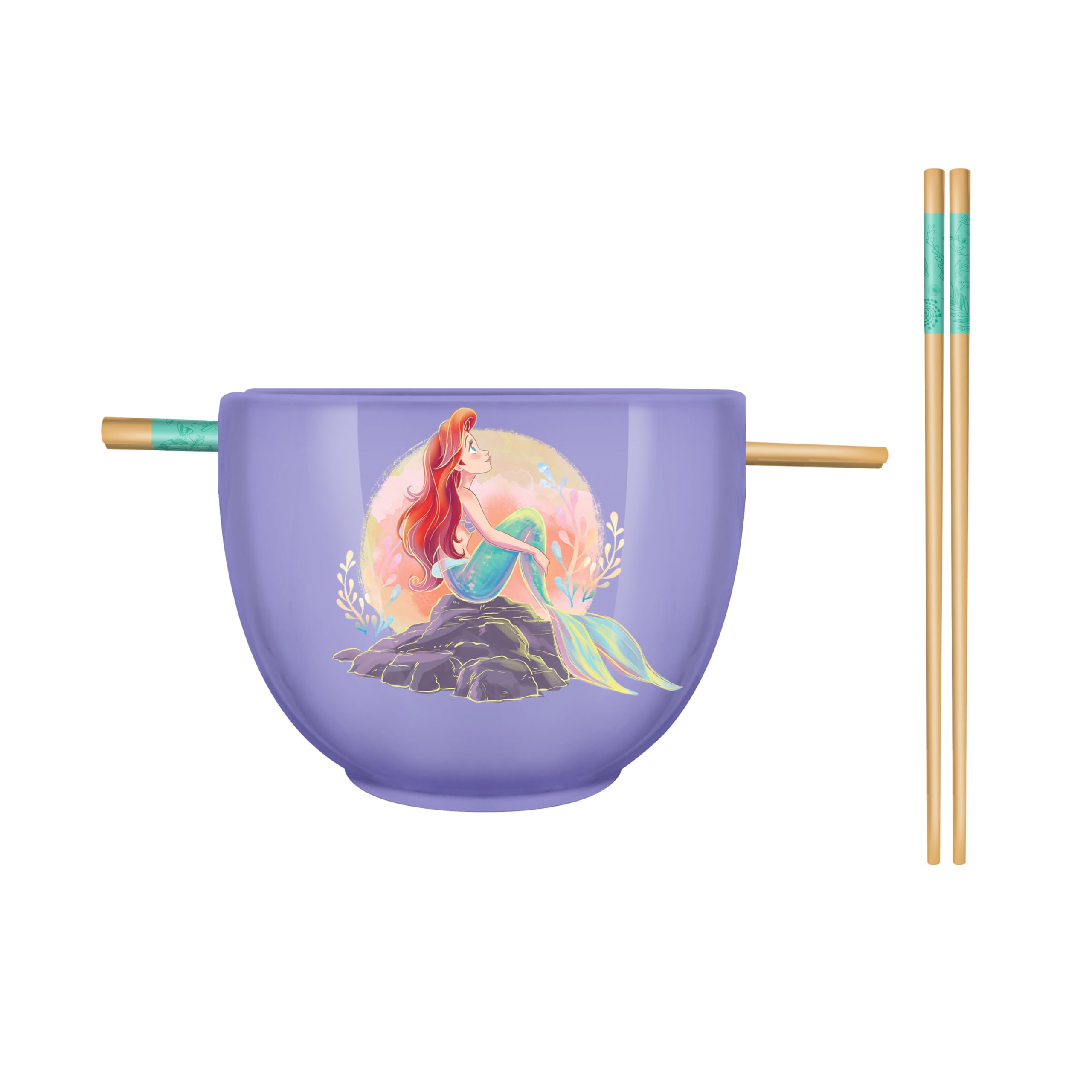 Cuenco Para Ramen Plateado Con Diseño De Búfalo Disney Princess Ariel, 600 Ml - Venta Internacional.