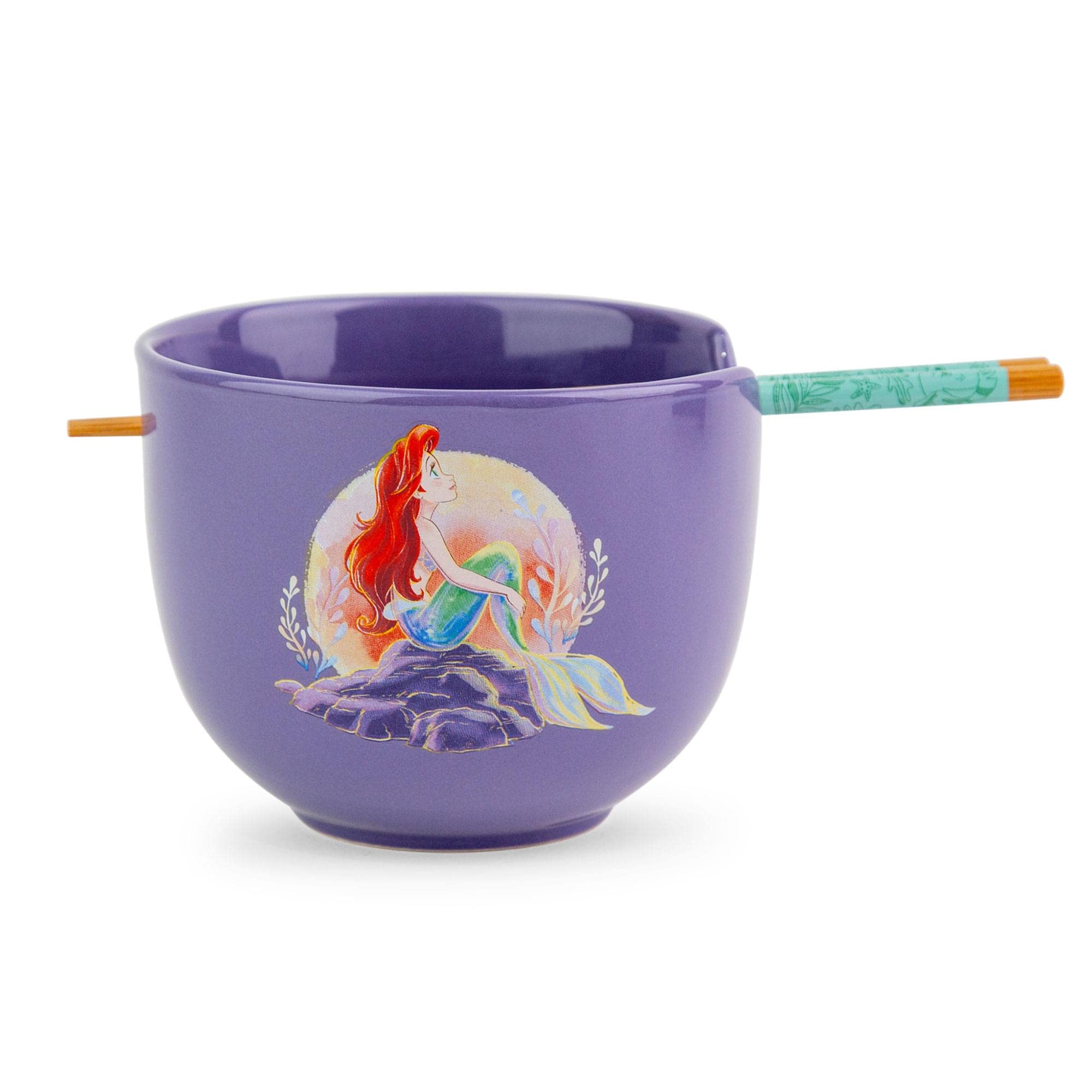 Foto 3 | Cuenco Para Ramen Plateado Con Diseño De Búfalo Disney Princess Ariel, 600 Ml - Venta Internacional.
