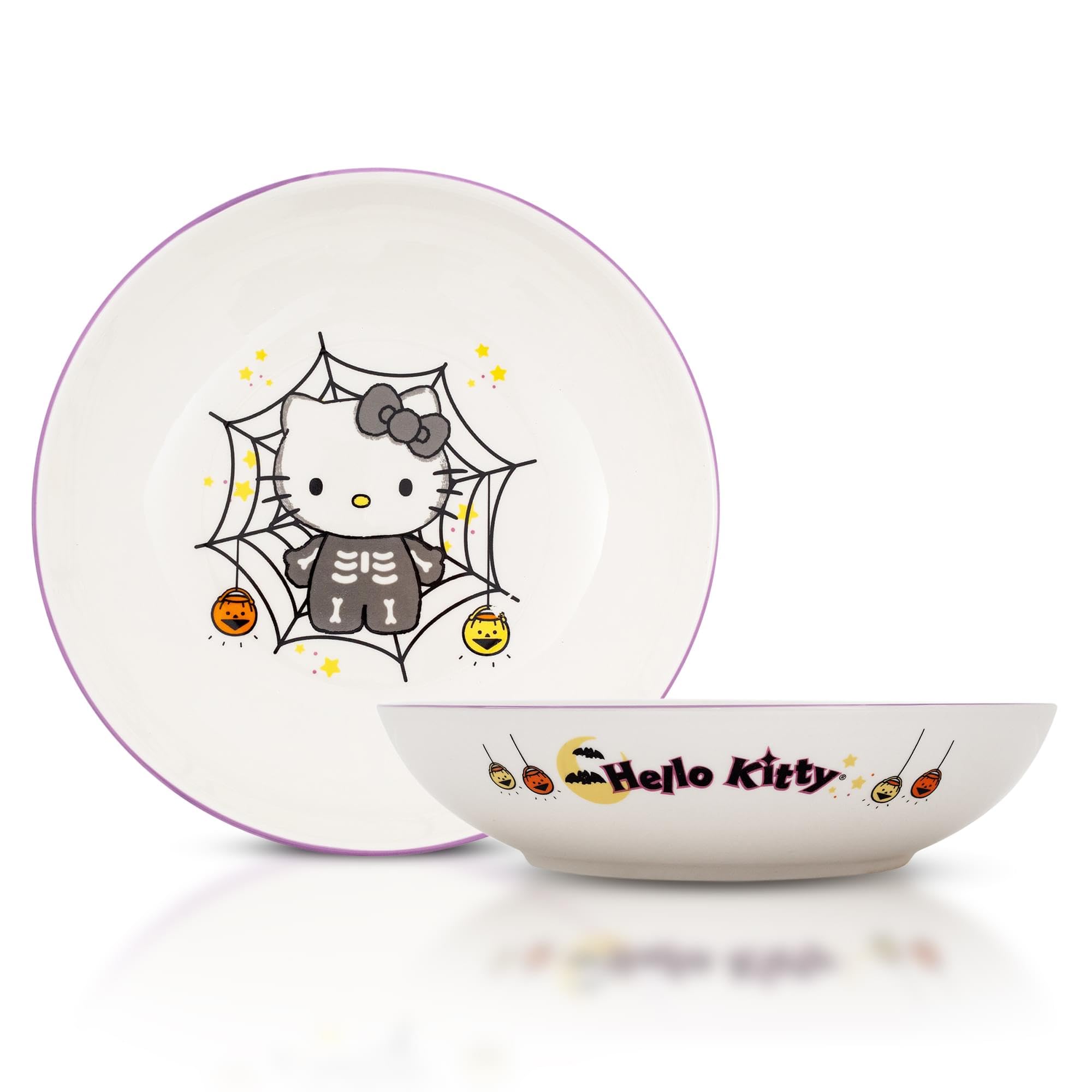 Cuenco Plateado Buffalo Sanrio Hello Kitty, 23 Cm, Cerámica - Venta Internacional.