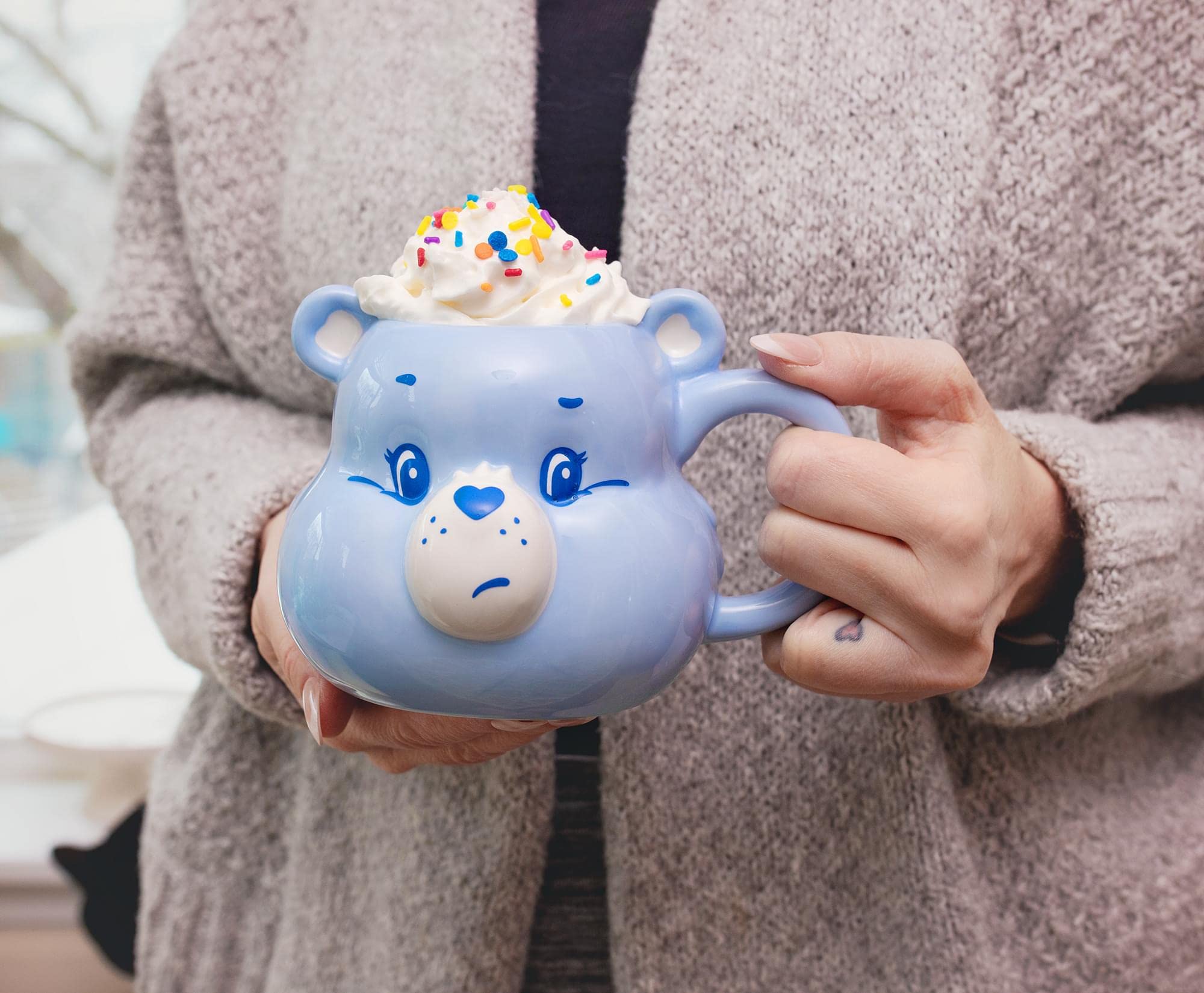 Foto 8 pulgar | Taza Plateada De Cerámica Buffalo Care Bears Grumpy Bear, 590 Ml - Venta Internacional.