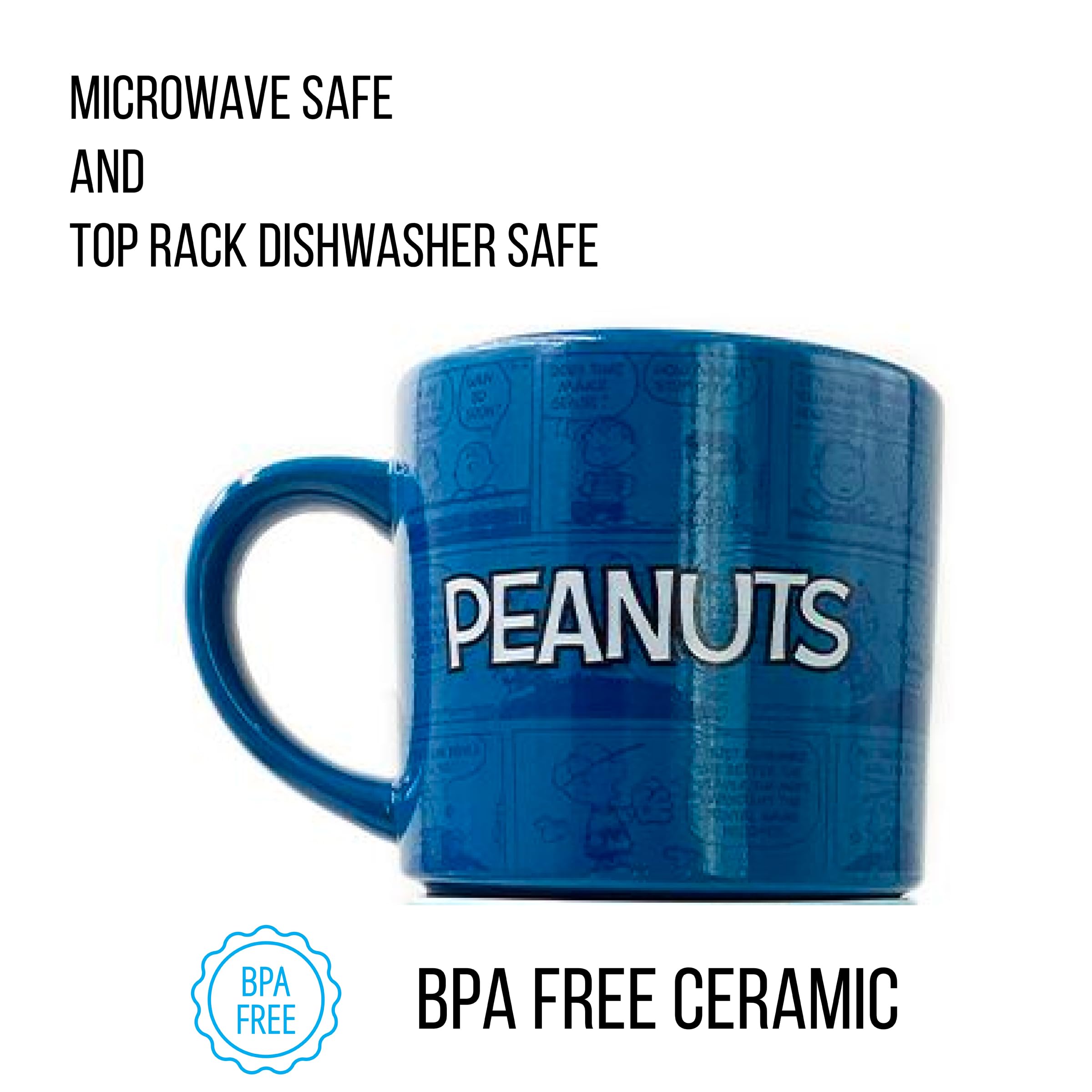 Foto 4 pulgar | Taza De Cómic Silver Buffalo Peanuts, Paquete De 4, 300 Ml - Venta Internacional.