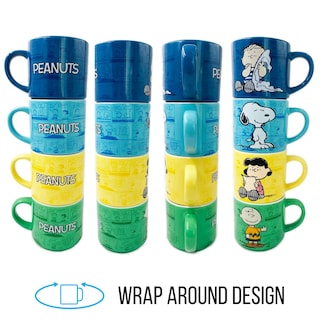 Foto 5 | Taza De Cómic Silver Buffalo Peanuts, Paquete De 4, 300 Ml - Venta Internacional.