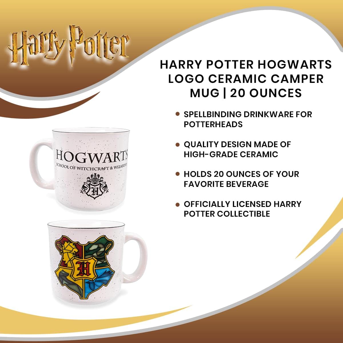 Foto 8 pulgar | Taza De Cerámica Camper Silver Buffalo Harry Potter Hogwarts, 590 Ml - Venta Internacional.