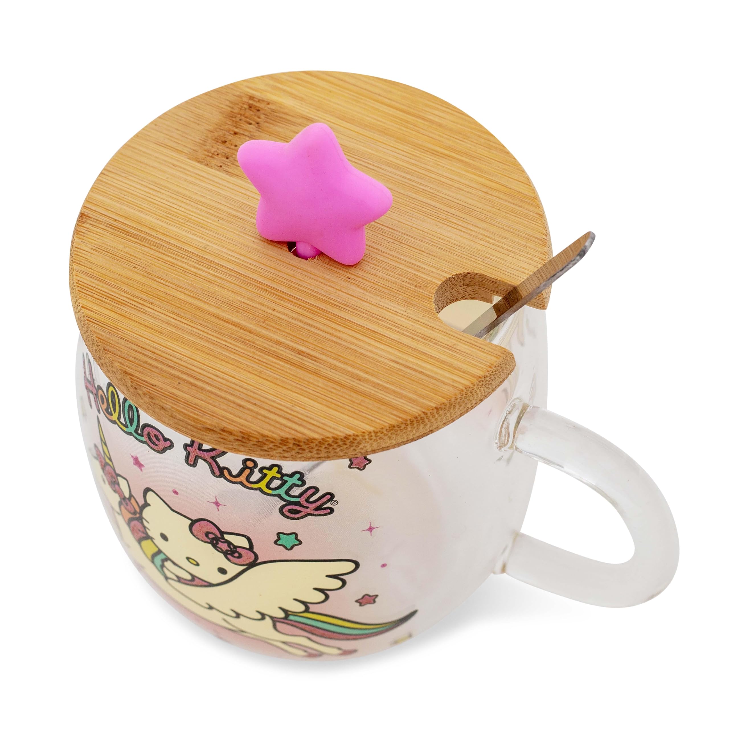 Foto 5 pulgar | Taza De Cristal Silver Buffalo Sanrio Hello Kitty Unicorn, 500 Ml - Venta Internacional.