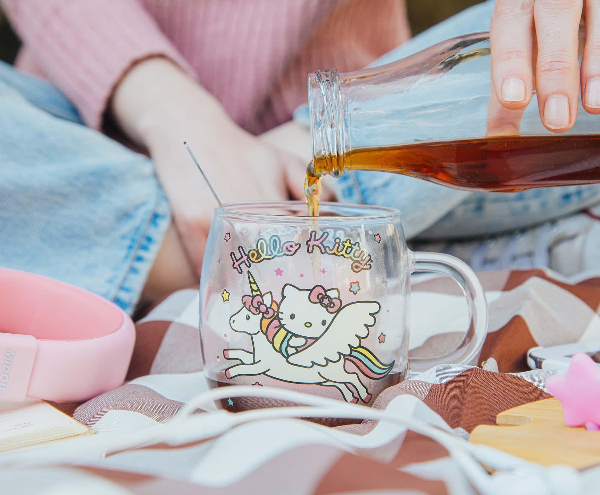 Foto 7 | Taza De Cristal Silver Buffalo Sanrio Hello Kitty Unicorn, 500 Ml - Venta Internacional.