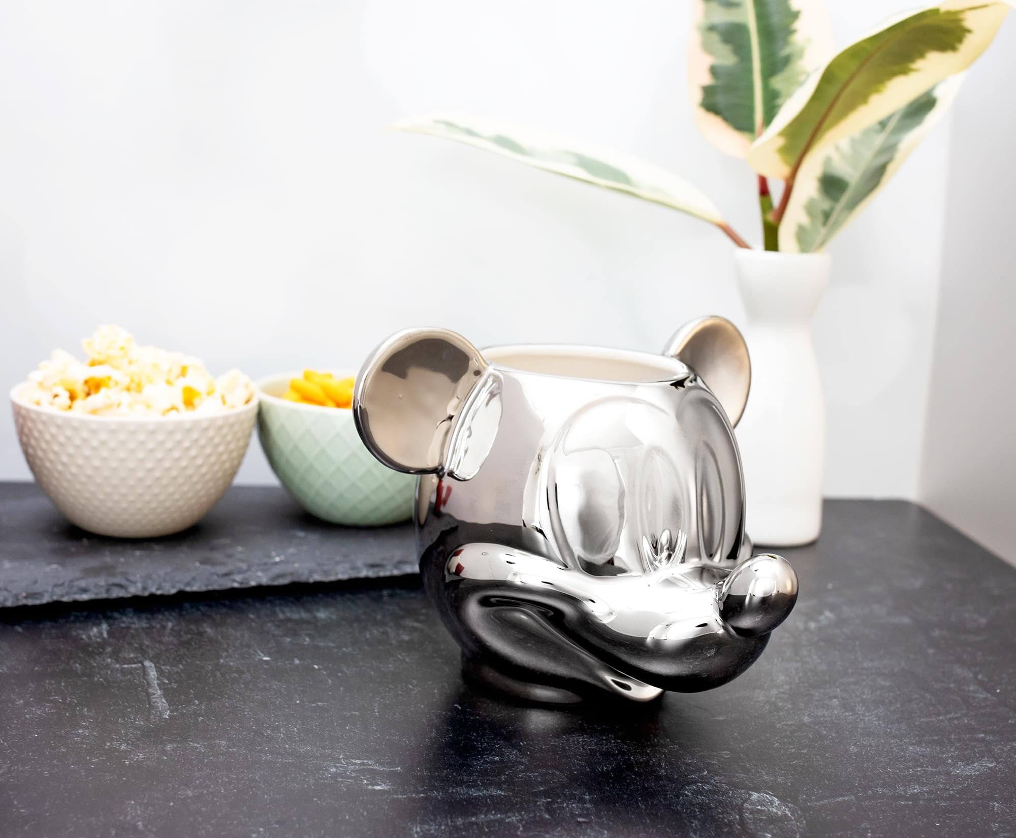 Foto 6 | Taza De Cerámica Plateada Buffalo Disney Mickey Mouse 100 Years - Venta Internacional.