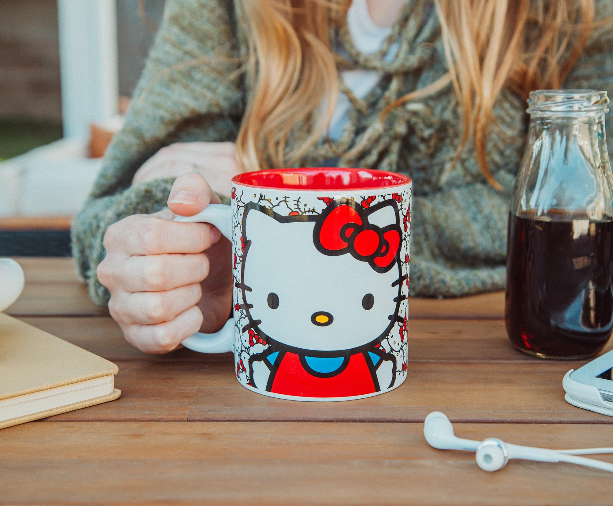 Foto 7 pulgar | Taza Sanrio Hello Kitty Allover Faces De Cerámica, 600 Ml, Sin Bpa - Venta Internacional.