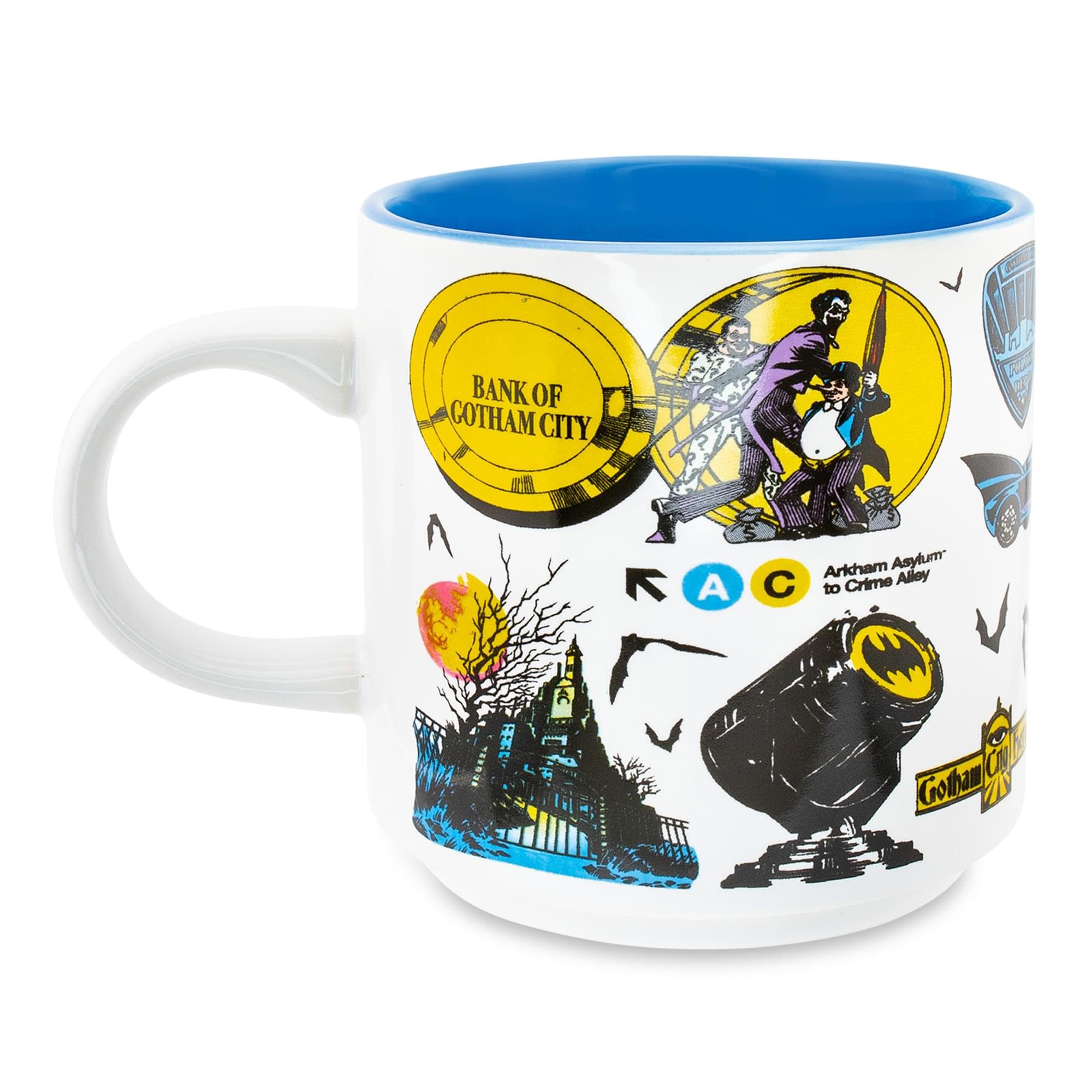 Foto 5 pulgar | Taza De Cerámica Con Estampado Integral De Batman De Dc Comics, 380 Ml - Venta Internacional.