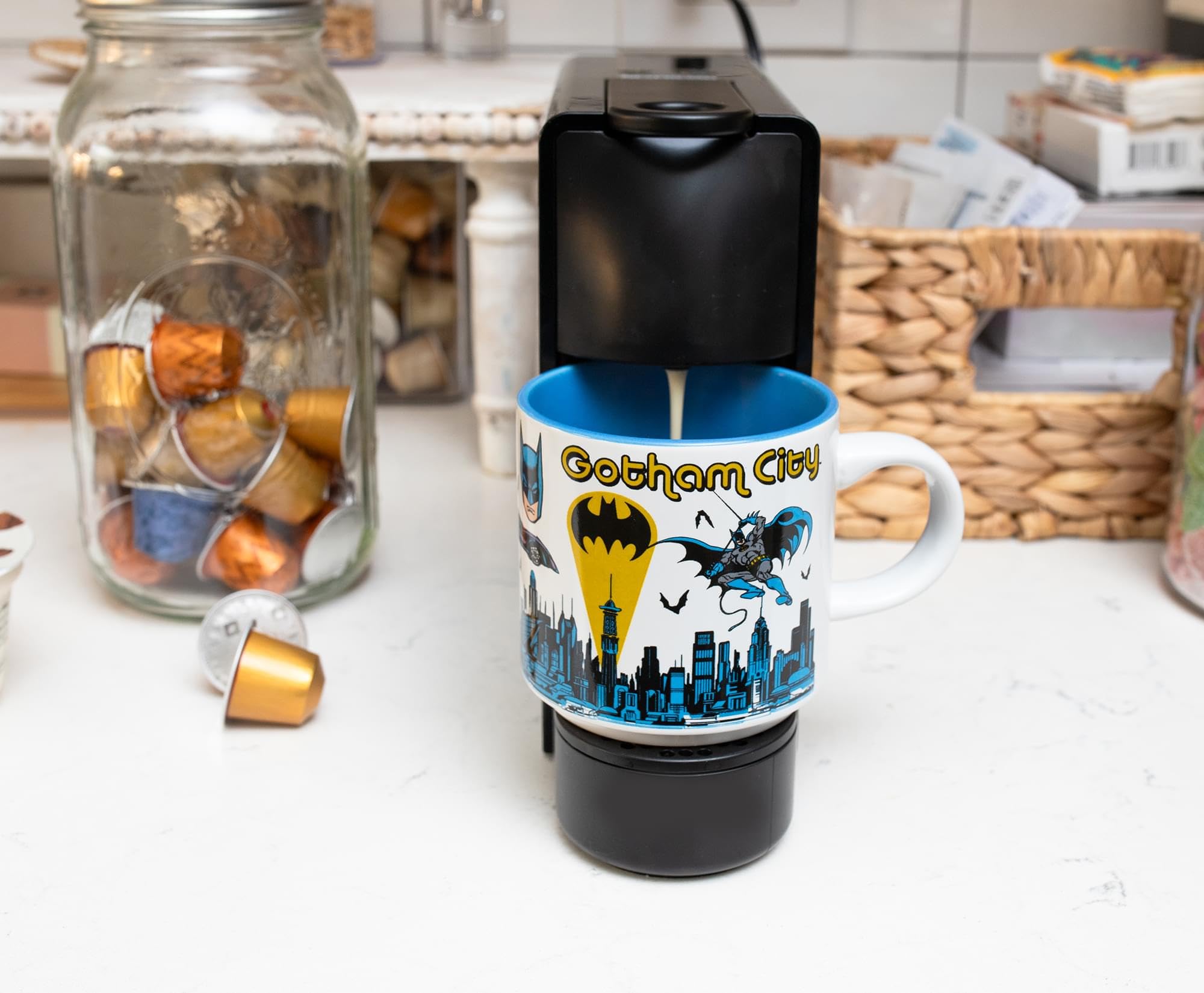 Foto 6 pulgar | Taza De Cerámica Con Estampado Integral De Batman De Dc Comics, 380 Ml - Venta Internacional.