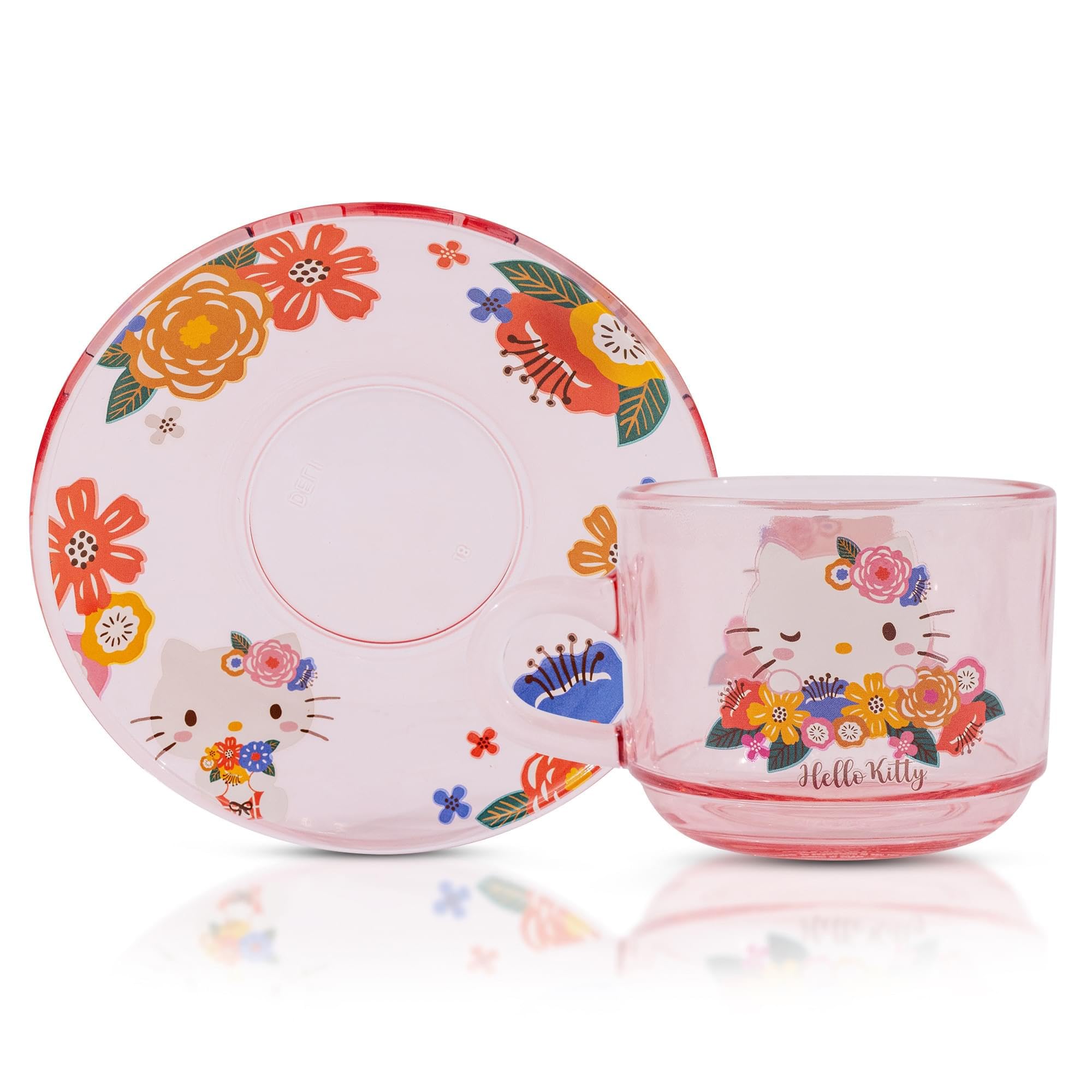 Foto 2 pulgar | Set De Taza De Té Y Platillo Silver Buffalo Sanrio Hello Kitty - Venta Internacional.
