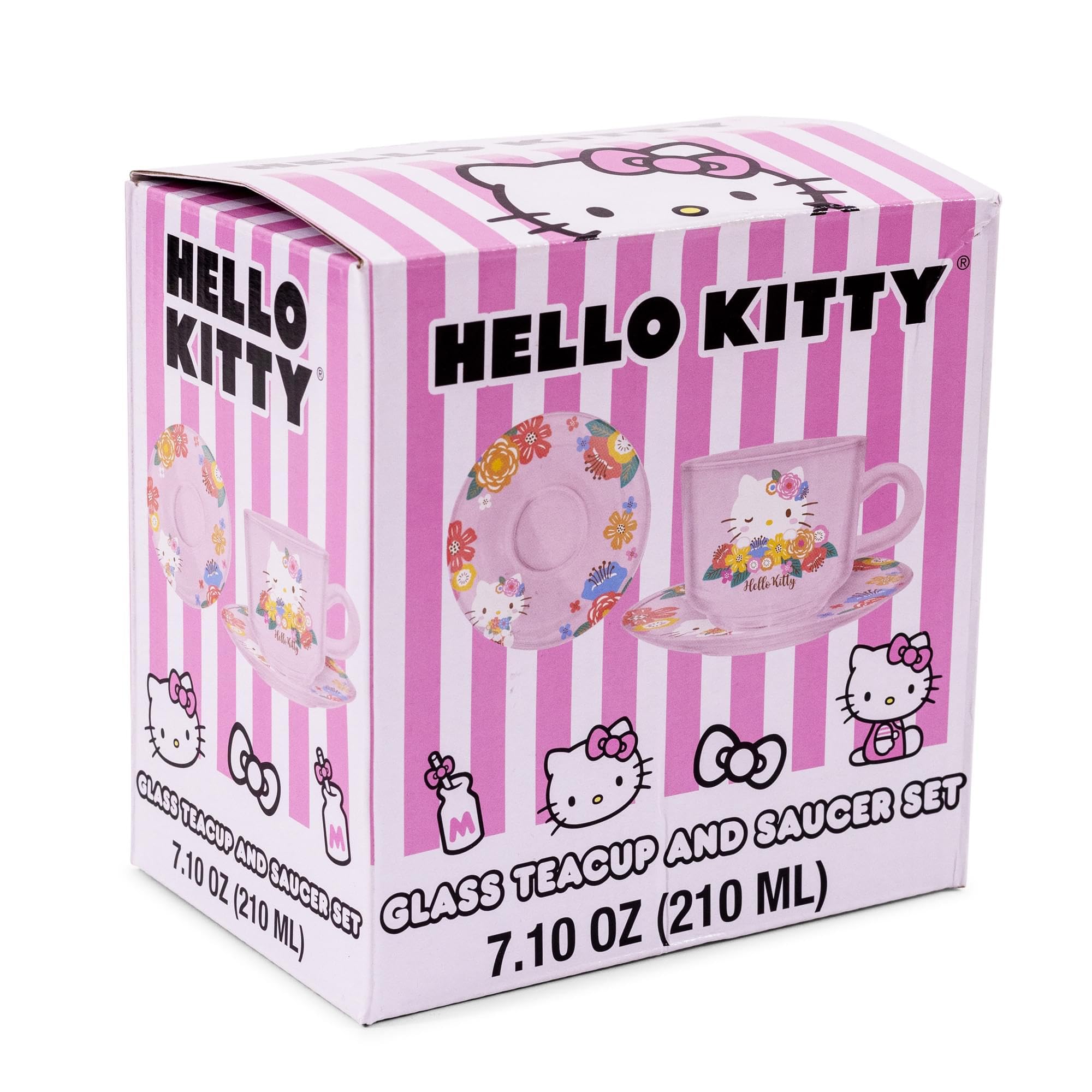 Foto 4 pulgar | Set De Taza De Té Y Platillo Silver Buffalo Sanrio Hello Kitty - Venta Internacional.