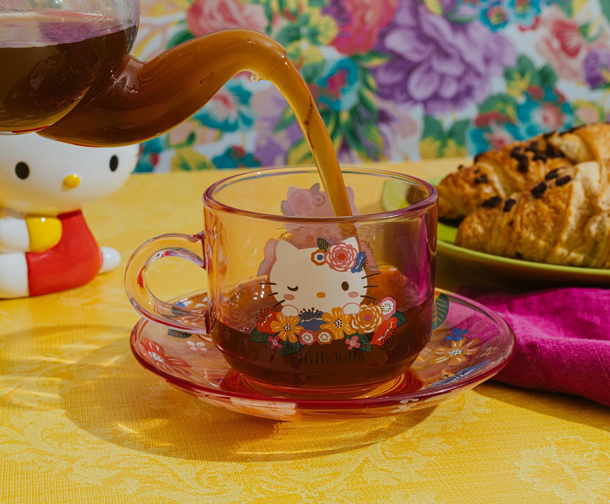 Foto 7 pulgar | Set De Taza De Té Y Platillo Silver Buffalo Sanrio Hello Kitty - Venta Internacional.