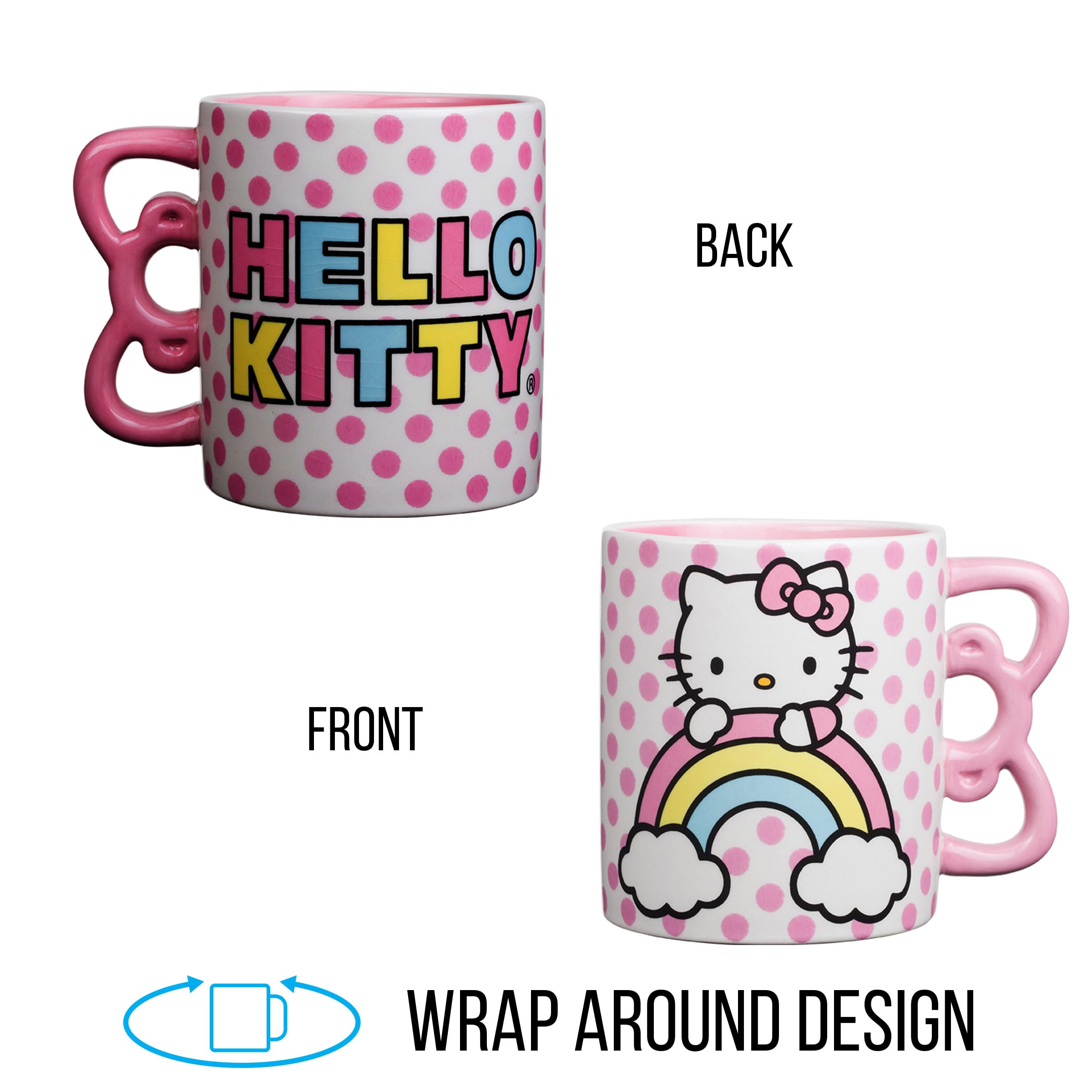 Foto 3 pulgar | Taza De Cerámica Silver Buffalo Sanrio Hello Kitty 600 Ml Rainbow - Venta Internacional.