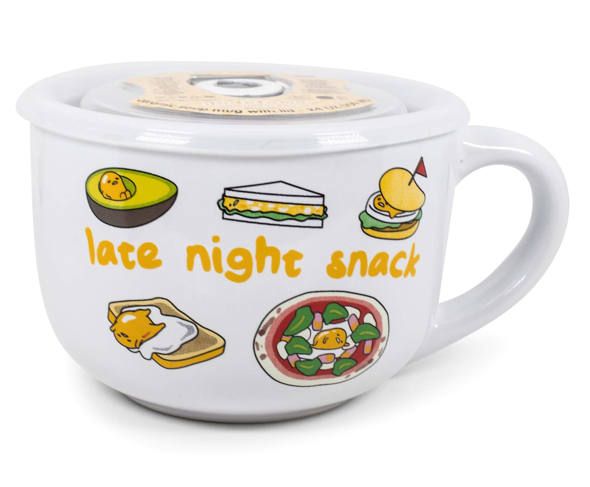 Foto 2 pulgar | Taza Para Sopa Silver Buffalo Sanrio Gudetama Burp Late Night, 600 Ml - Venta Internacional.