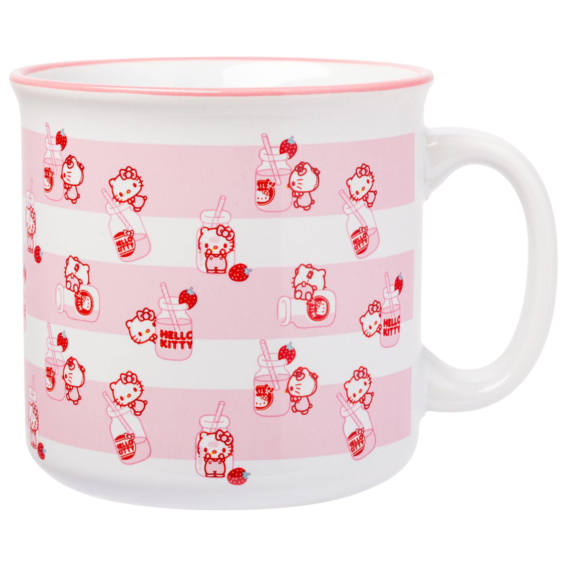 Foto 2 pulgar | Taza Camper De Cerámica Silver Buffalo Sanrio Hello Kitty 600 Ml - Venta Internacional.